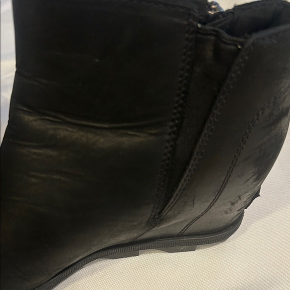 Sorel Joan Of Arctic Women's Black Leather Ankle Boots Size 10 - Picture 8 of 16